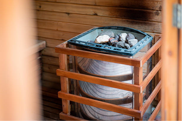 Traditional sauna stone heater
